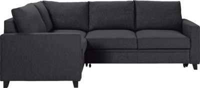 Hygena - Seattle Fabric Left Hand Corner Sofa Bed - Charcoal